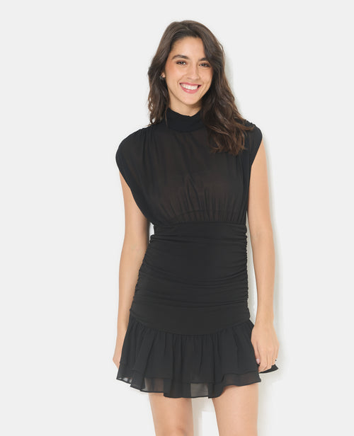 Robe courte avec fronces et volants - PIMKIE - 5