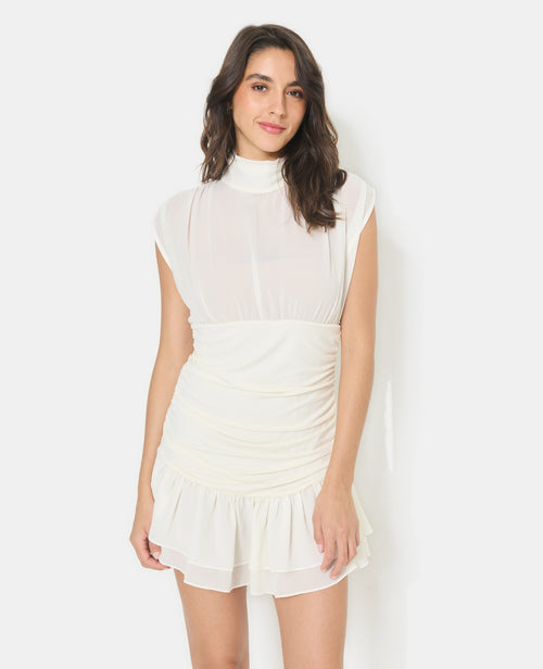 Robe courte avec fronces et volants - PIMKIE - 5