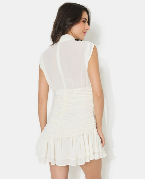 Robe courte avec fronces et volants - PIMKIE - 6