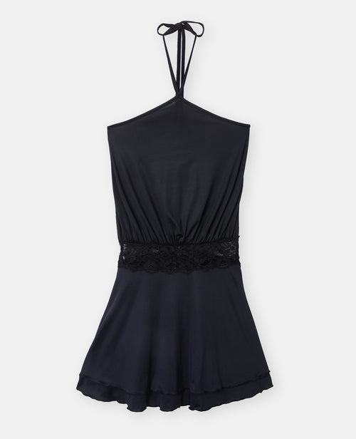 Robe courte dos-nu avec empiècement dentelle - PIMKIE - 4