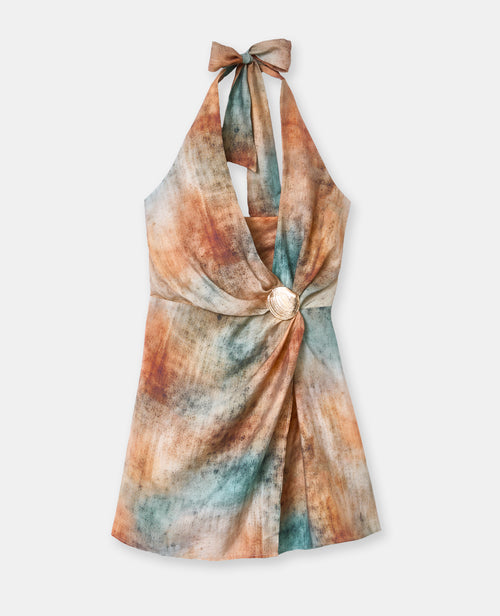 Robe courte dos-nu effet porte-feuille avec bijou - PIMKIE - 4