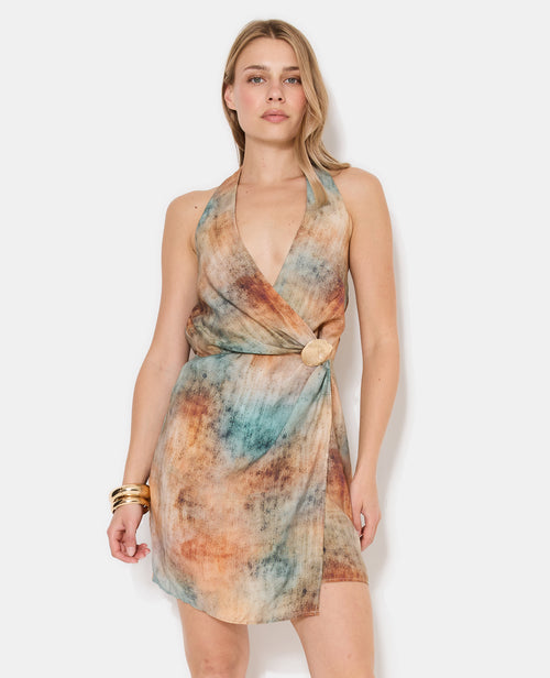 Robe courte dos-nu effet porte-feuille avec bijou - PIMKIE - 5