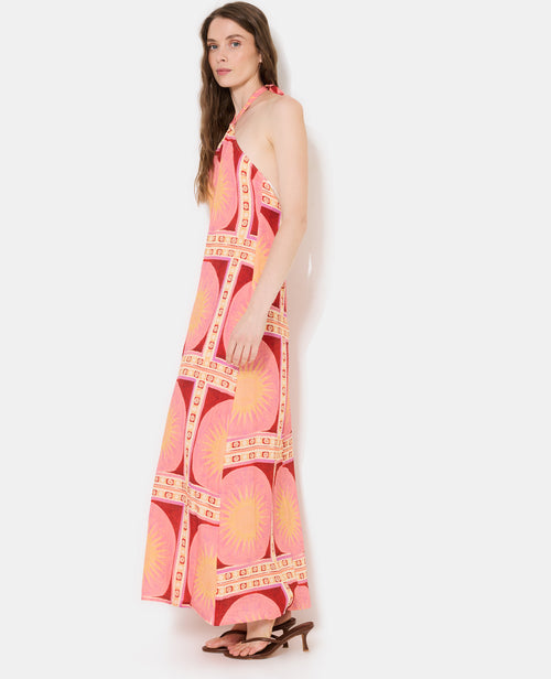 Robe longue dos-nu motif soleils - PIMKIE - 3