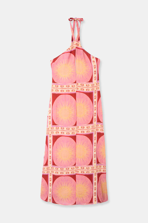Robe longue dos-nu motif soleils - PIMKIE - 4