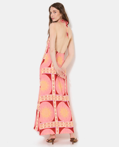 Robe longue dos-nu motif soleils - PIMKIE - 6