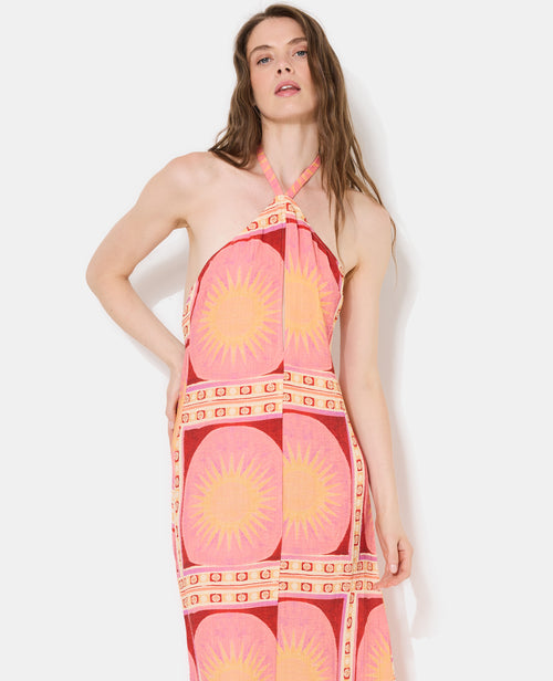 Robe longue dos-nu motif soleils - PIMKIE - 7