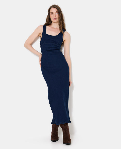 Robe longue et moulante en jean - PIMKIE - 1