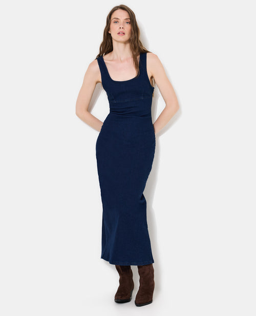 Robe longue et moulante en jean - PIMKIE - 5