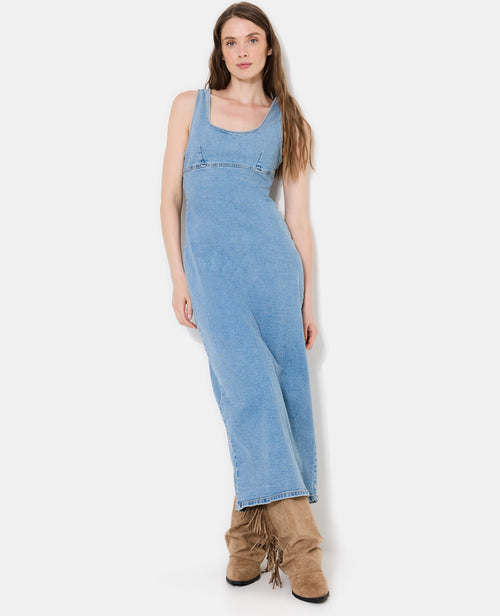 Robe longue et moulante en jean - PIMKIE - 1