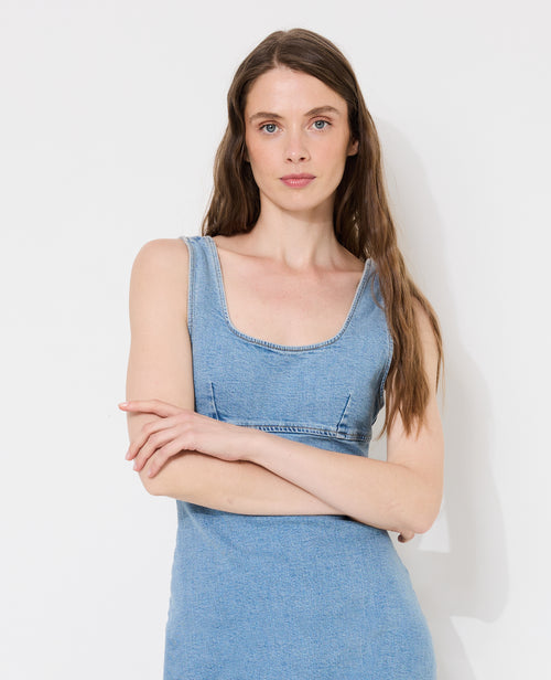 Robe longue et moulante en jean - PIMKIE - 2