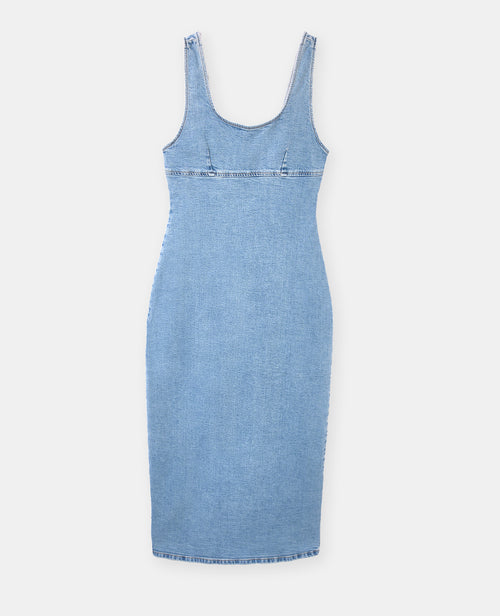 Robe longue et moulante en jean - PIMKIE - 4