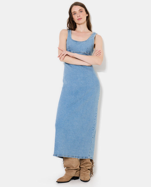 Robe longue et moulante en jean - PIMKIE - 5
