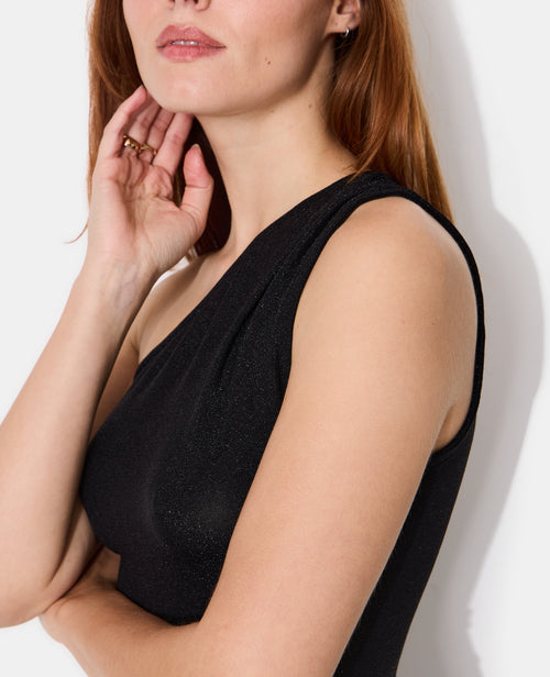 Robe courte asymétrique en maille avec lurex - PIMKIE - 2