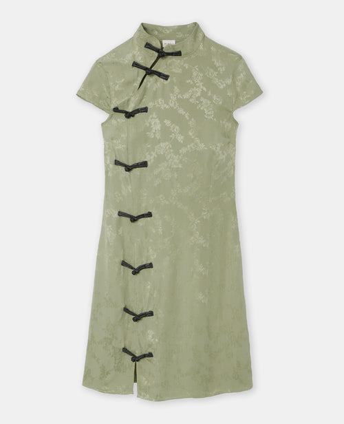 Robe courte esprit Asie en satin boutons brandebourg - PIMKIE - 4