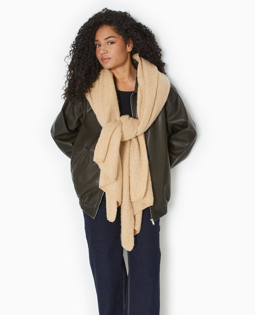 Echarpe châle en maille bouclette - PIMKIE - 1