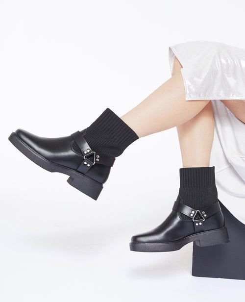 Boots bi-matière bouts carrés - PIMKIE - 1