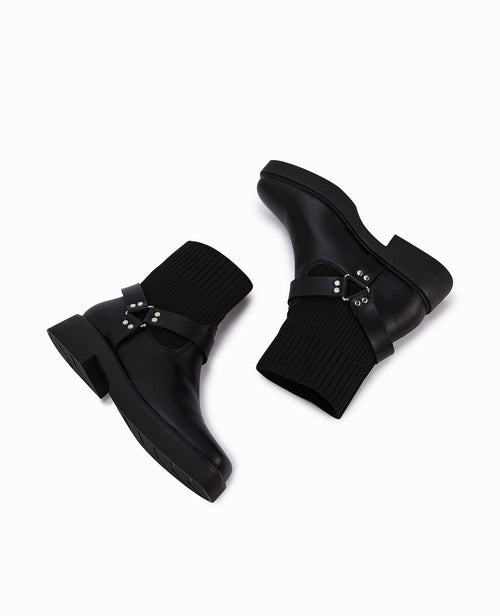Boots bi-matière bouts carrés - PIMKIE - 4