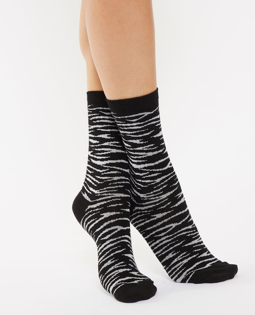 Paire de chaussettes zébrées - PIMKIE - 1