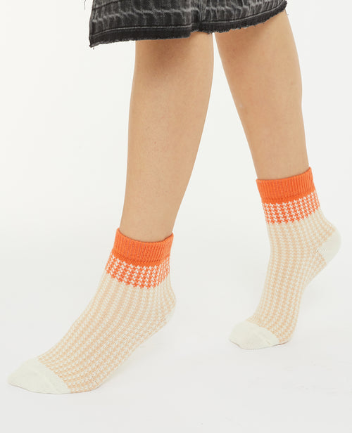 Paire de chaussettes motif pied-de-poule - PIMKIE - 1