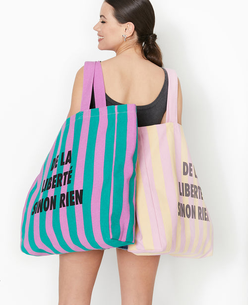 Tote bag XXL rayé - PIMKIE - 5