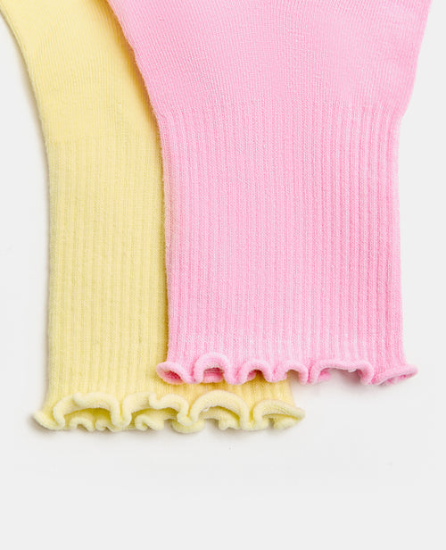 Lot de 2 paires de chaussettes avec finitions ondulées - PIMKIE - 4