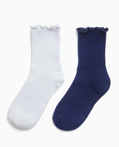 Lot de 2 paires de chaussettes avec bords ondulés - PIMKIE - 1