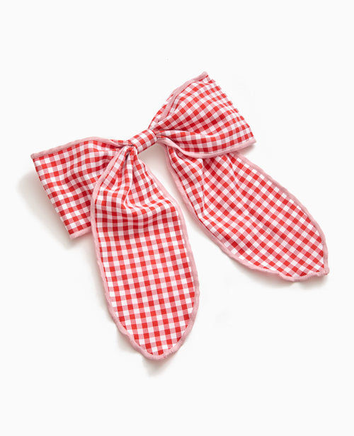 Barrette avec grand nœud vichy - PIMKIE - 1