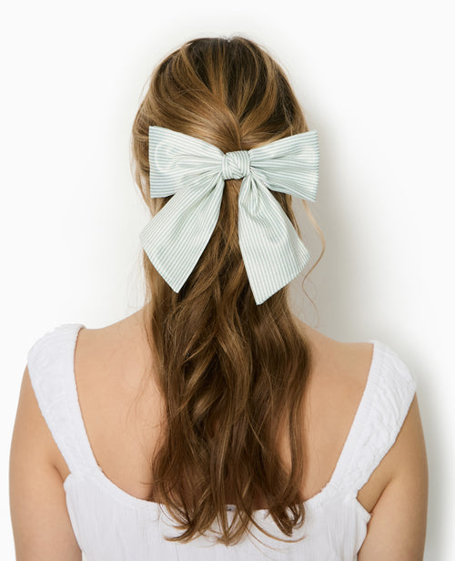 Barrette avec nœud rayé - PIMKIE - 1