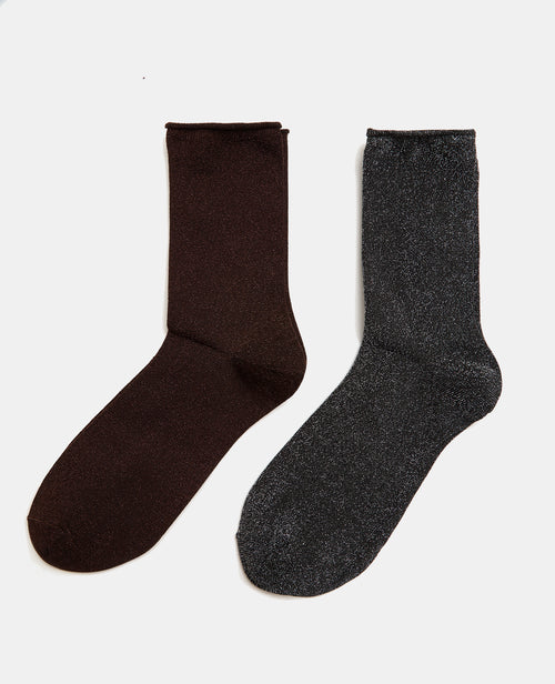 Lot de 2 paires de chaussettes avec lurex - PIMKIE - 1