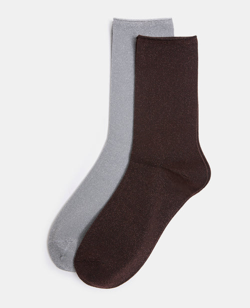 Lot de 2 paires de chaussettes avec lurex - PIMKIE - 1