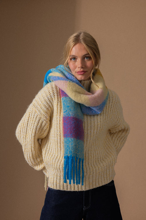 Grande écharpe multicolore en maille douce - PIMKIE - 1