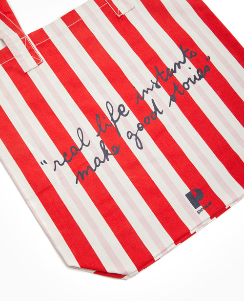 Totebag rayé avec inscription - PIMKIE - 3