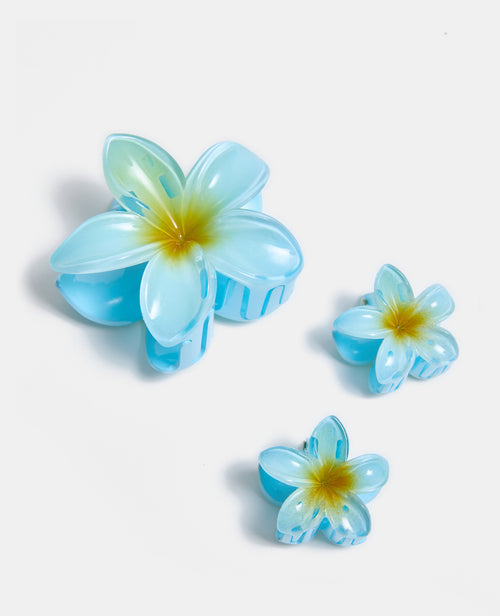 Lot de 3 pinces crocodile "fleur de tiaré" - PIMKIE - 1