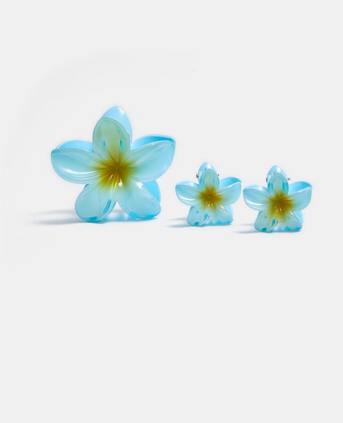 Lot de 3 pinces crocodile "fleur de tiaré" - PIMKIE - 3