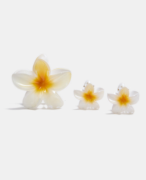 Lot de 3 pinces crocodile "fleur de tiaré" - PIMKIE - 3
