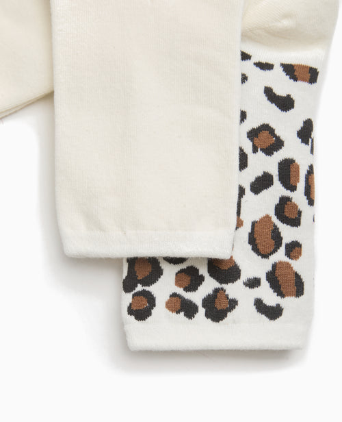 Lot de 2 paires de chaussettes unie + léopard - PIMKIE - 3