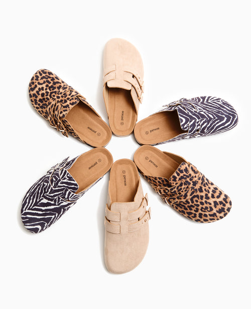 Mules sabots en suédine motif zèbre - PIMKIE - 6