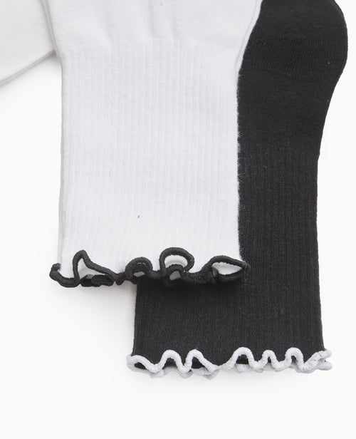 Lot de 2 paires de chaussettes avec bords contrastés - PIMKIE - 3