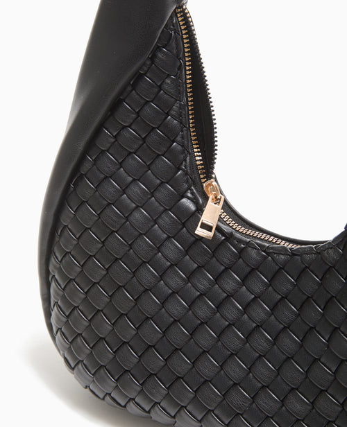 Sac demi-lune en simili tressé - PIMKIE - 3