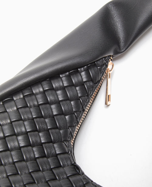 Sac demi-lune en simili tressé - PIMKIE - 4