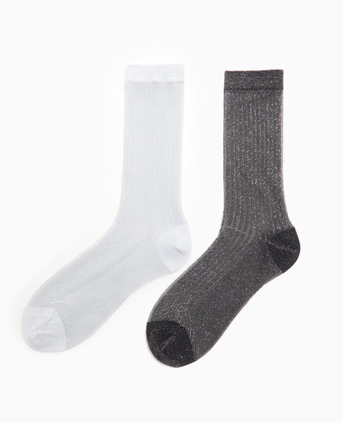Lot de 2 paires de chaussettes avec lurex - PIMKIE - 1
