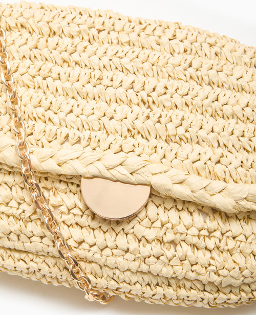 Sac en raphia avec bandoulière en chaine - PIMKIE - 4