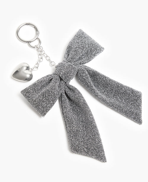 Déco de sac nœud silver et cœur - PIMKIE - 1