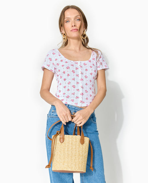 Sac seau en raphia - PIMKIE - 5