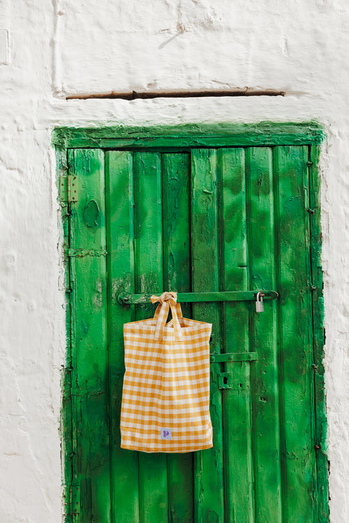 Grand totebag en tissu épais motif vichy - PIMKIE - 1