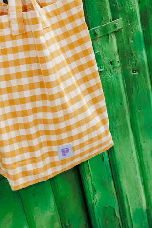 Grand totebag en tissu épais motif vichy - PIMKIE - 2