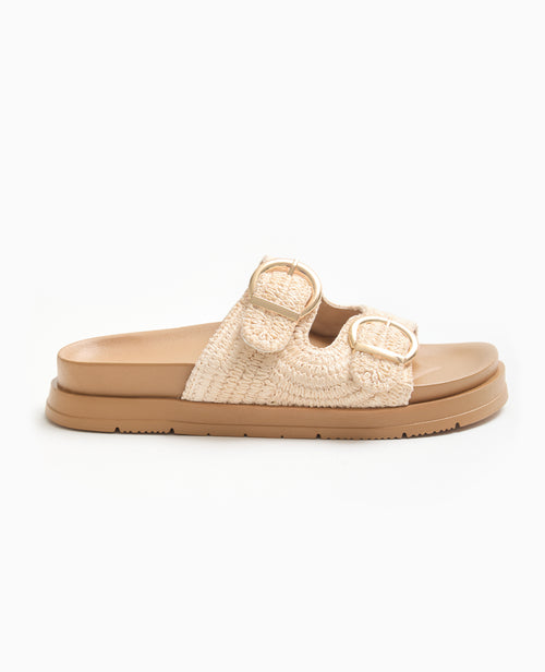 Mules plates en raphia 2 brides - PIMKIE - 2