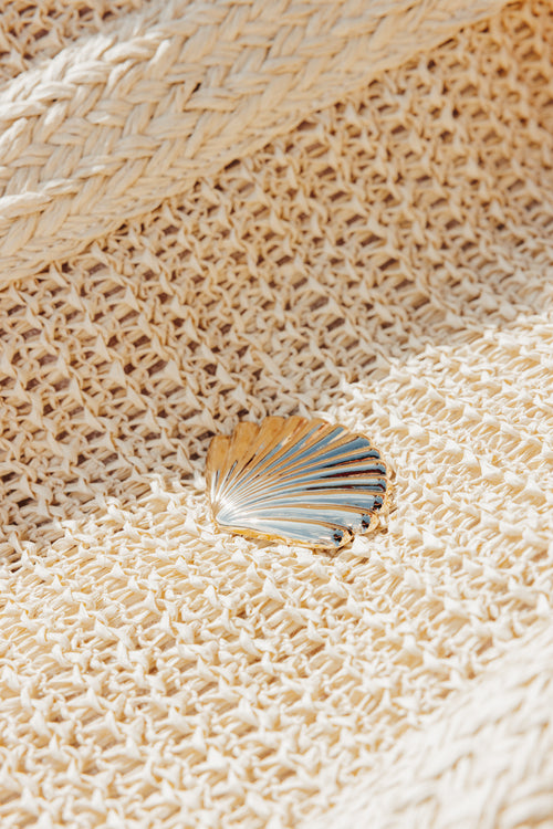 Grand sac cabas en raphia avec boucle coquillage - PIMKIE - 3