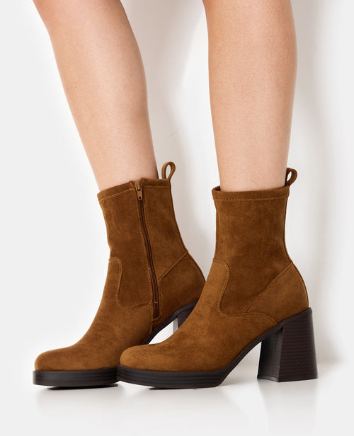 Boots en suédine semelles plateformes et talons - PIMKIE - 2