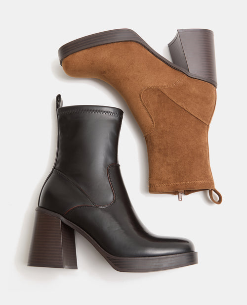 Boots en suédine semelles plateformes et talons - PIMKIE - 6